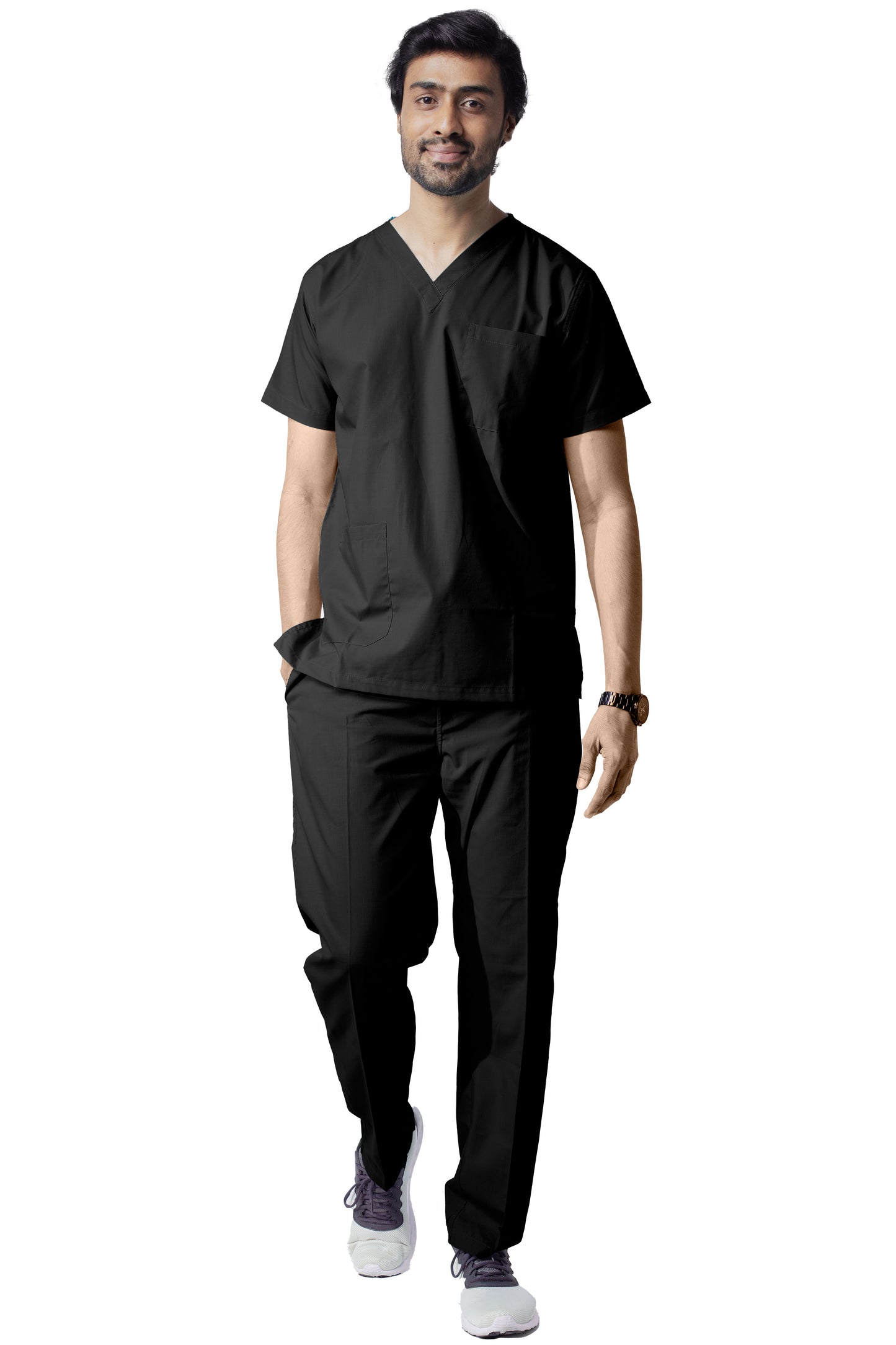 Male Scrub Suit - DSV - Black