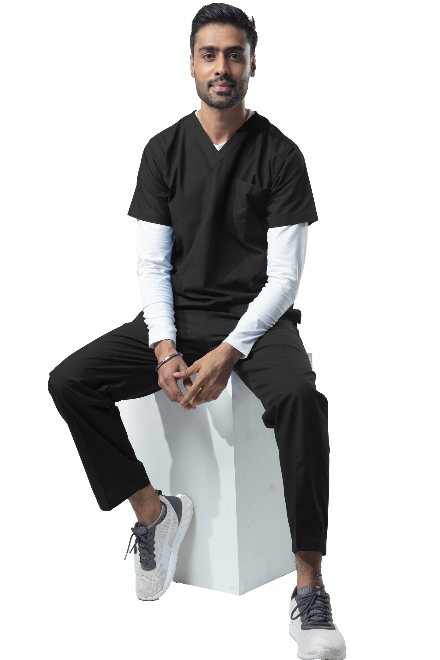 Male Scrub Suit - DSV - Black