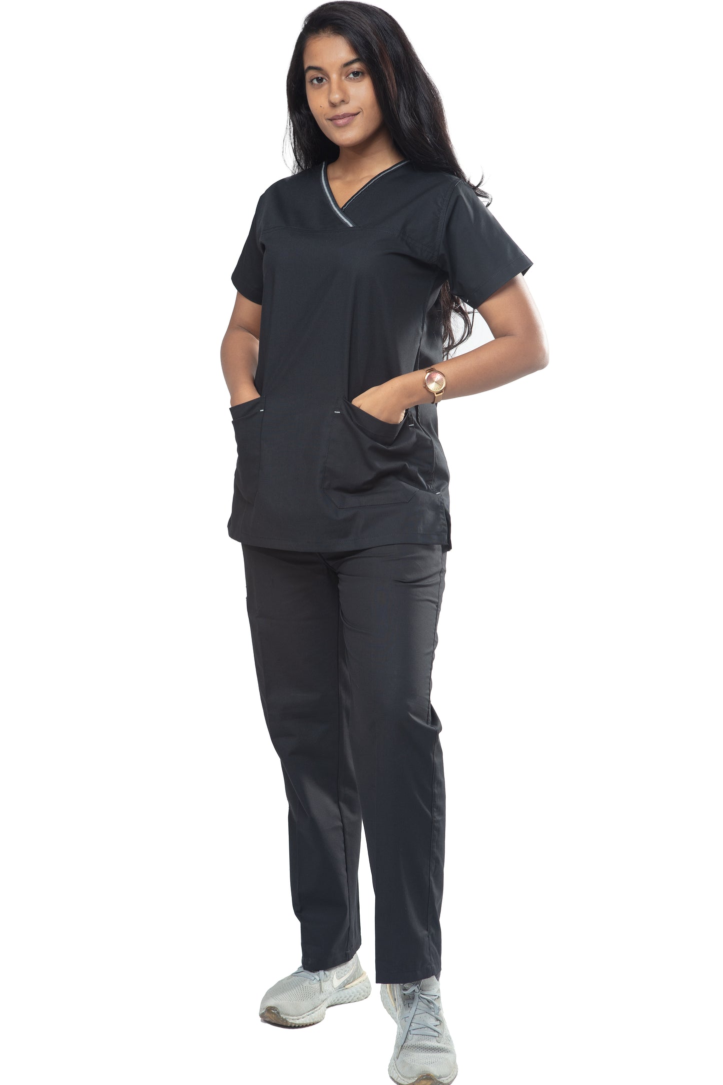 Female Scrub Suit Designer - DSDX01 - Black