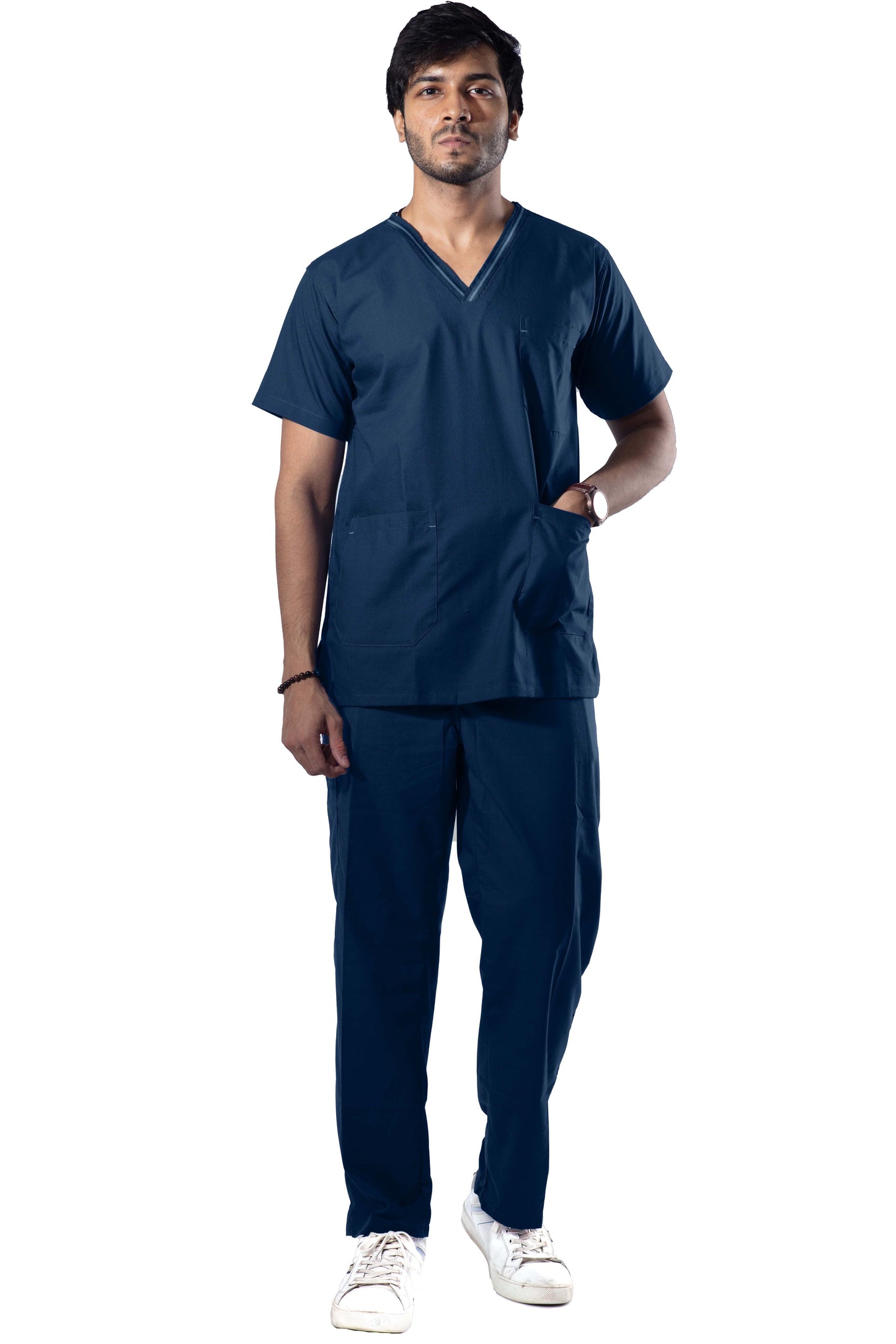 Male Scrub Suit Designer - DSDV01 - Olive Blue