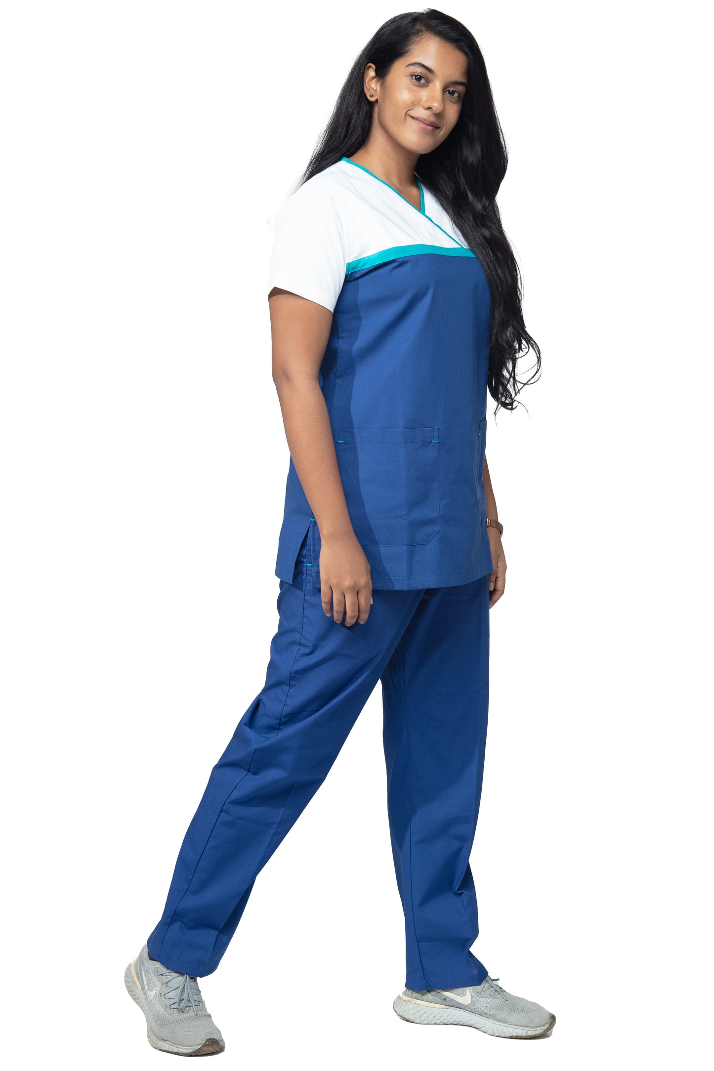 Female Scrub Suit Designer - DSDX03 - Bright Blue