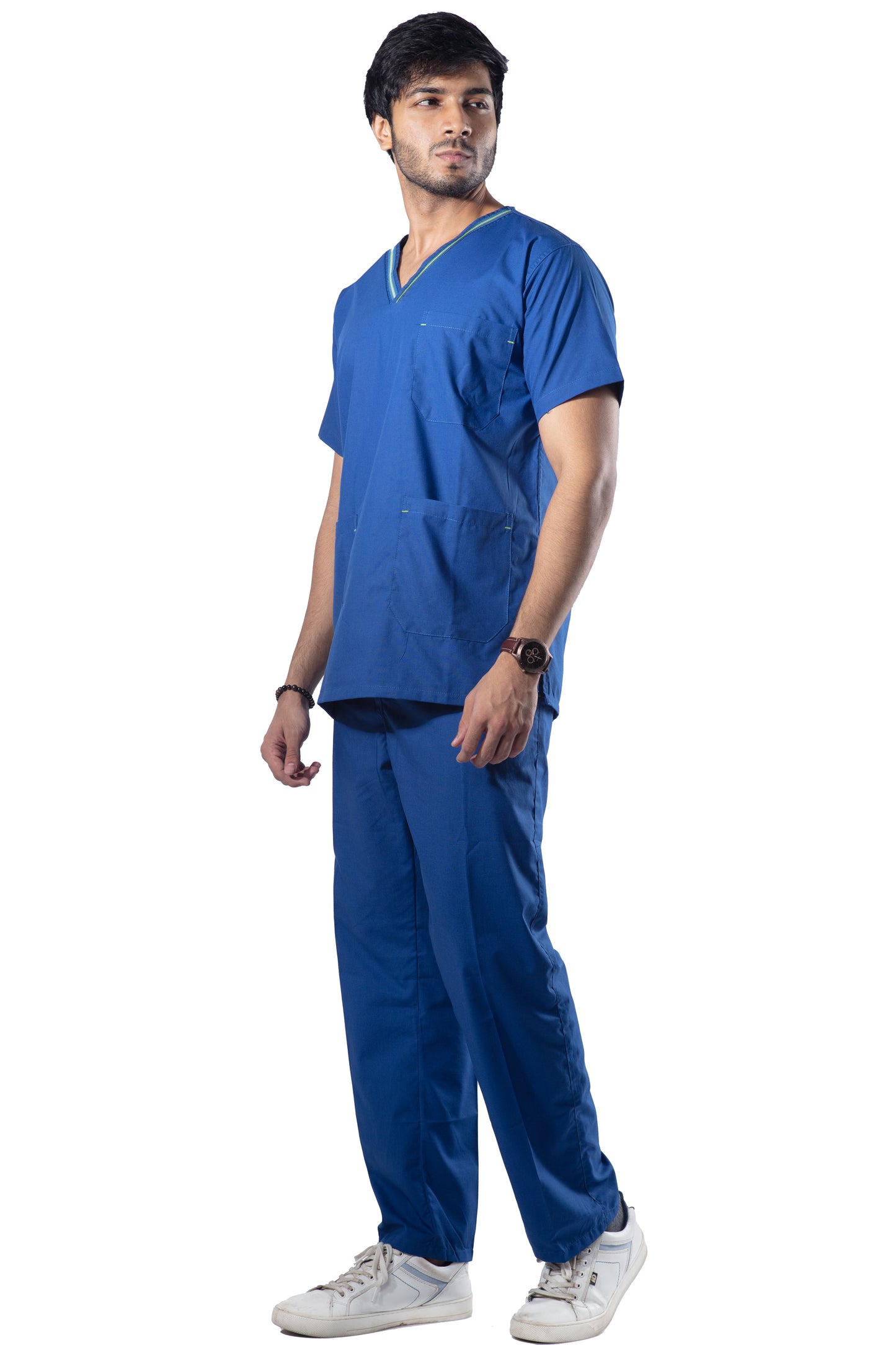 Male Scrub Suit Designer - DSDV01 - Bright Blue