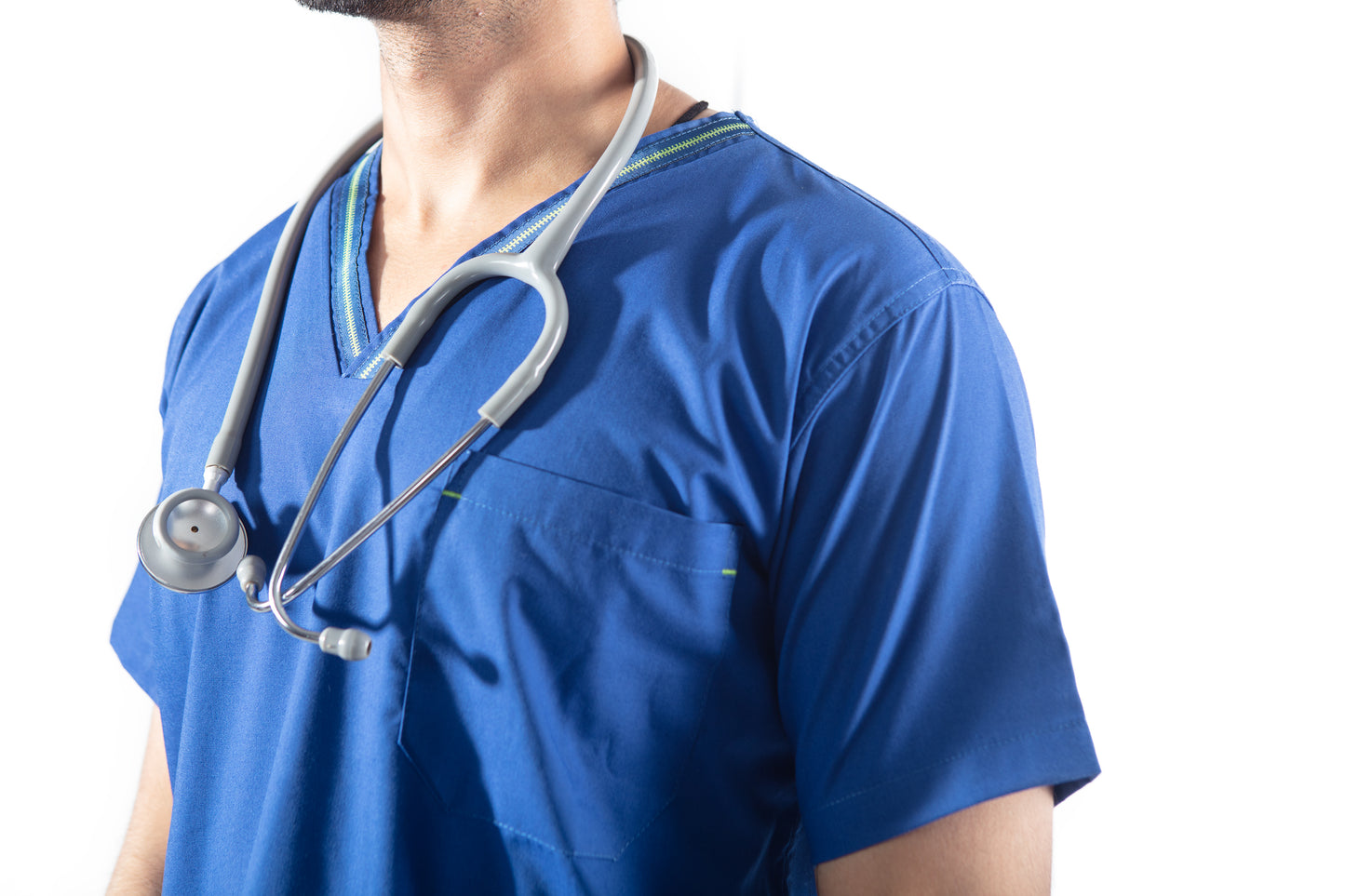 Male Scrub Suit Designer - DSDV01 - Bright Blue