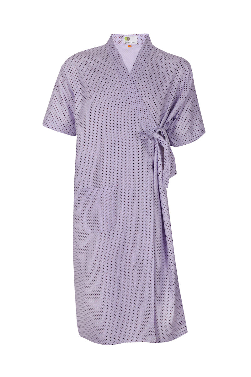 Unisex Patient Gown - Front Open - Dobby checks