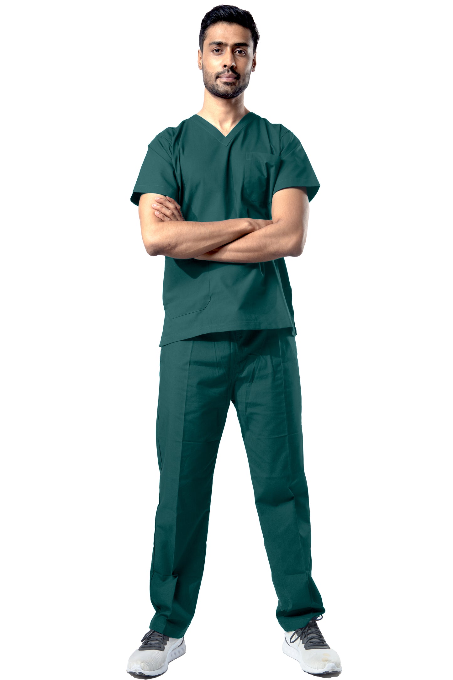 Male Scrub Suit - DSV - Forest Green