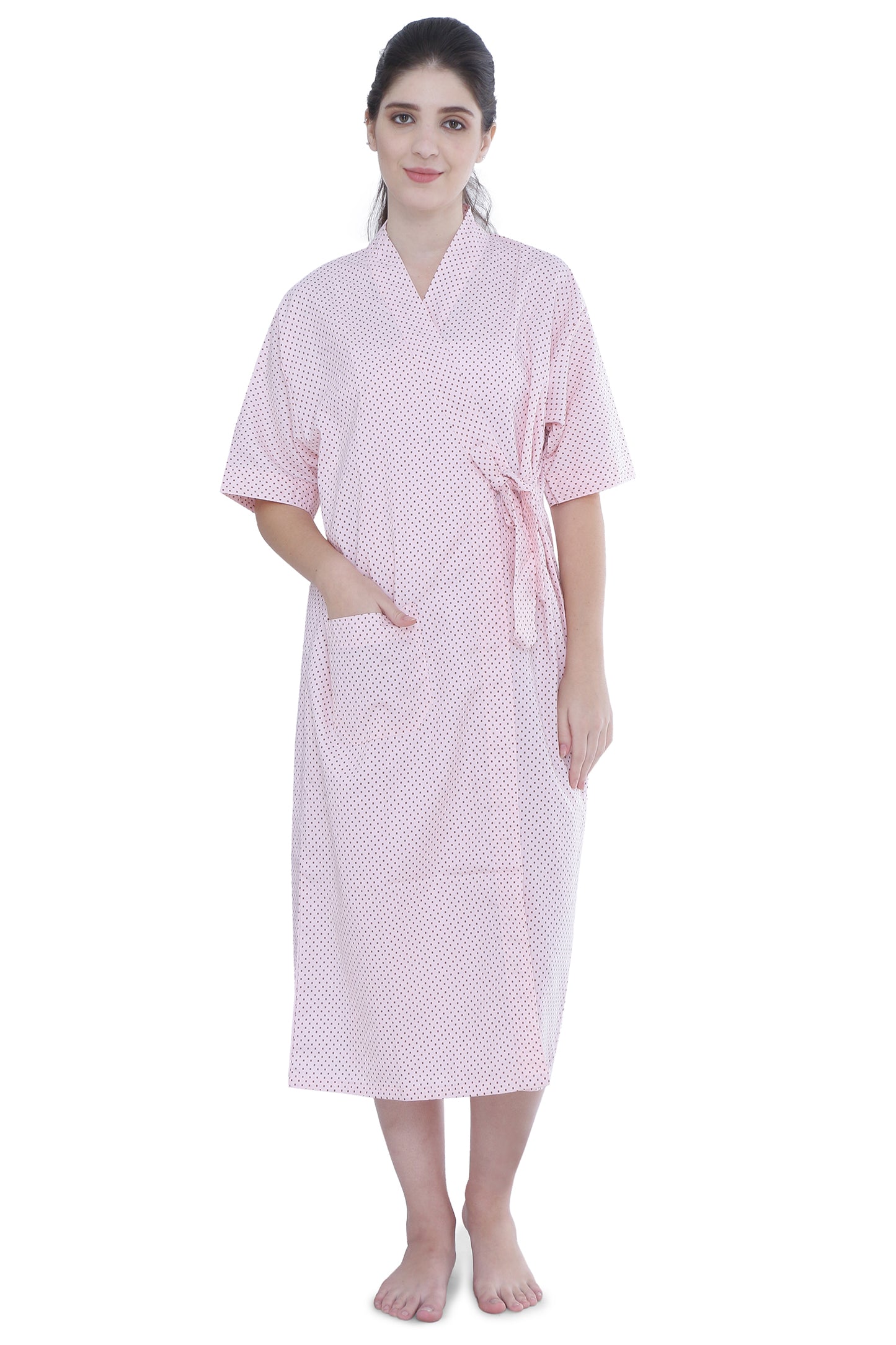 Unisex Patient gown - Front Open - Dots