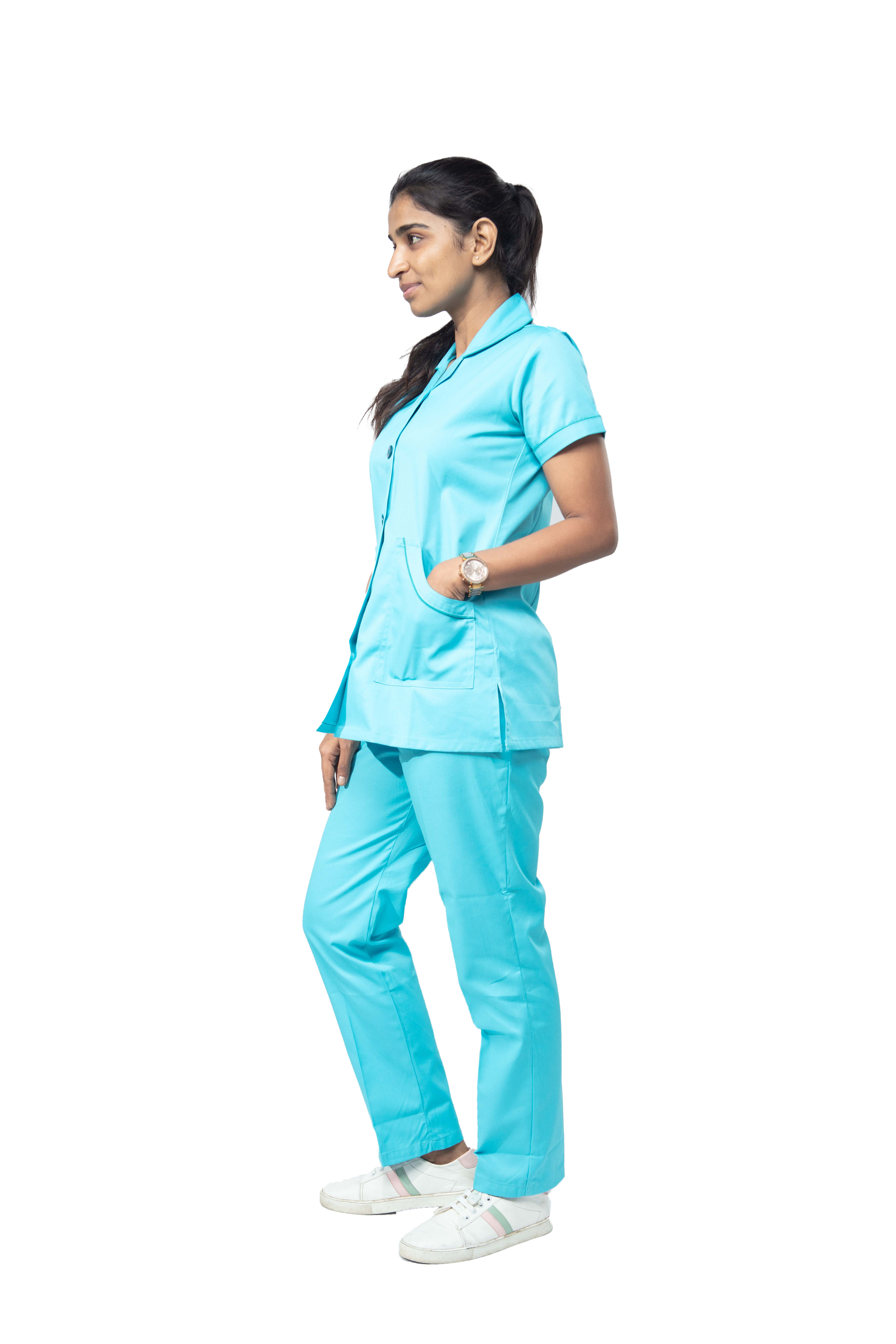 Female Nurse Uniform NT02 - Aqua – Uniform Craft