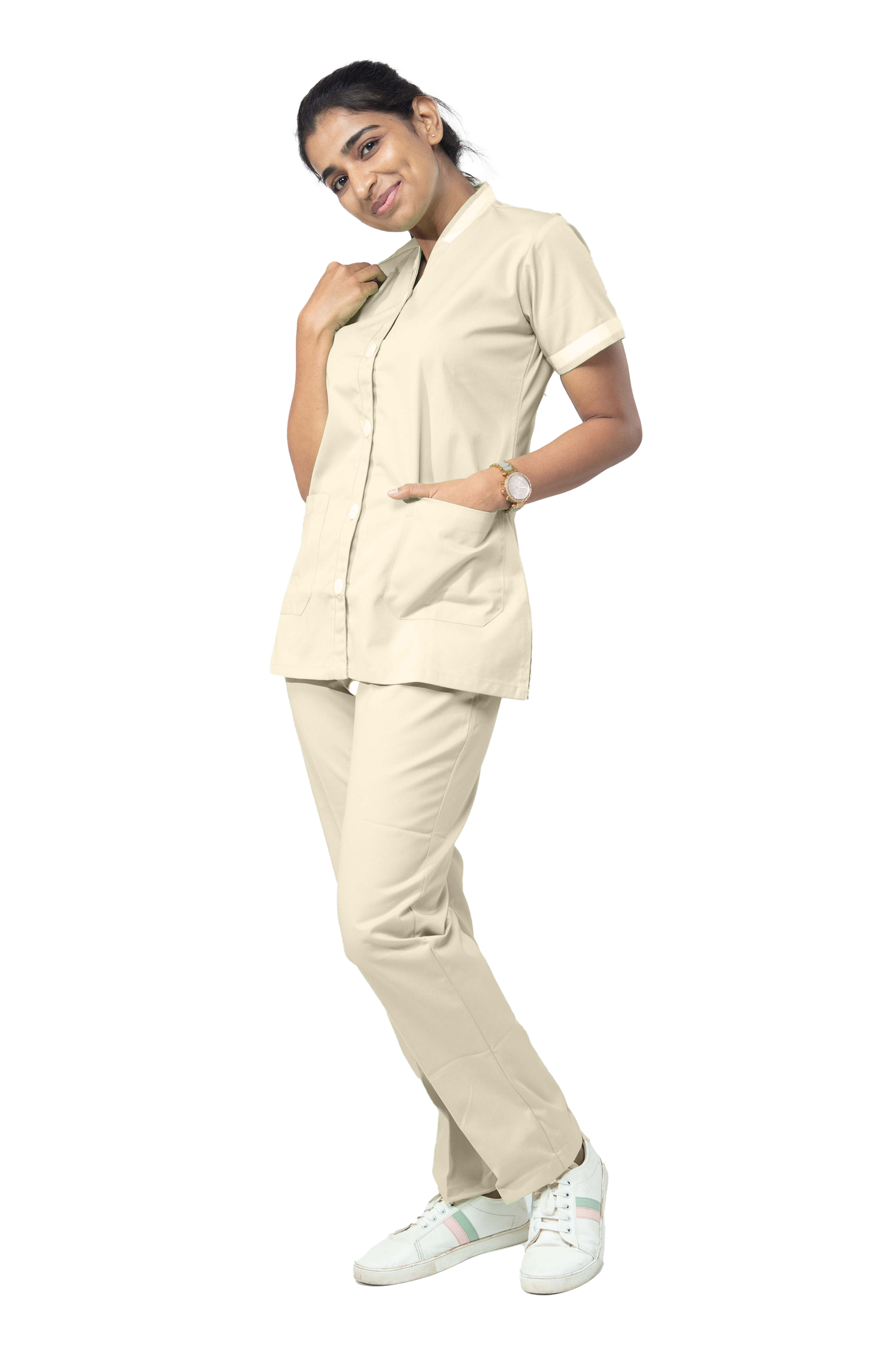 Female Nurse Uniform NT10 - Beige