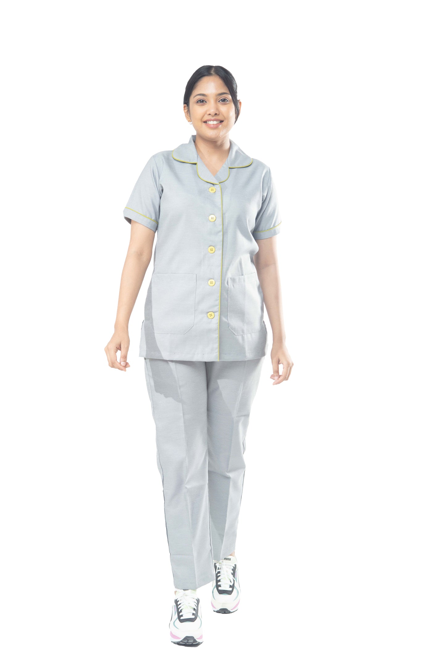 Female Nurse Uniform NT13 - Grey Lime