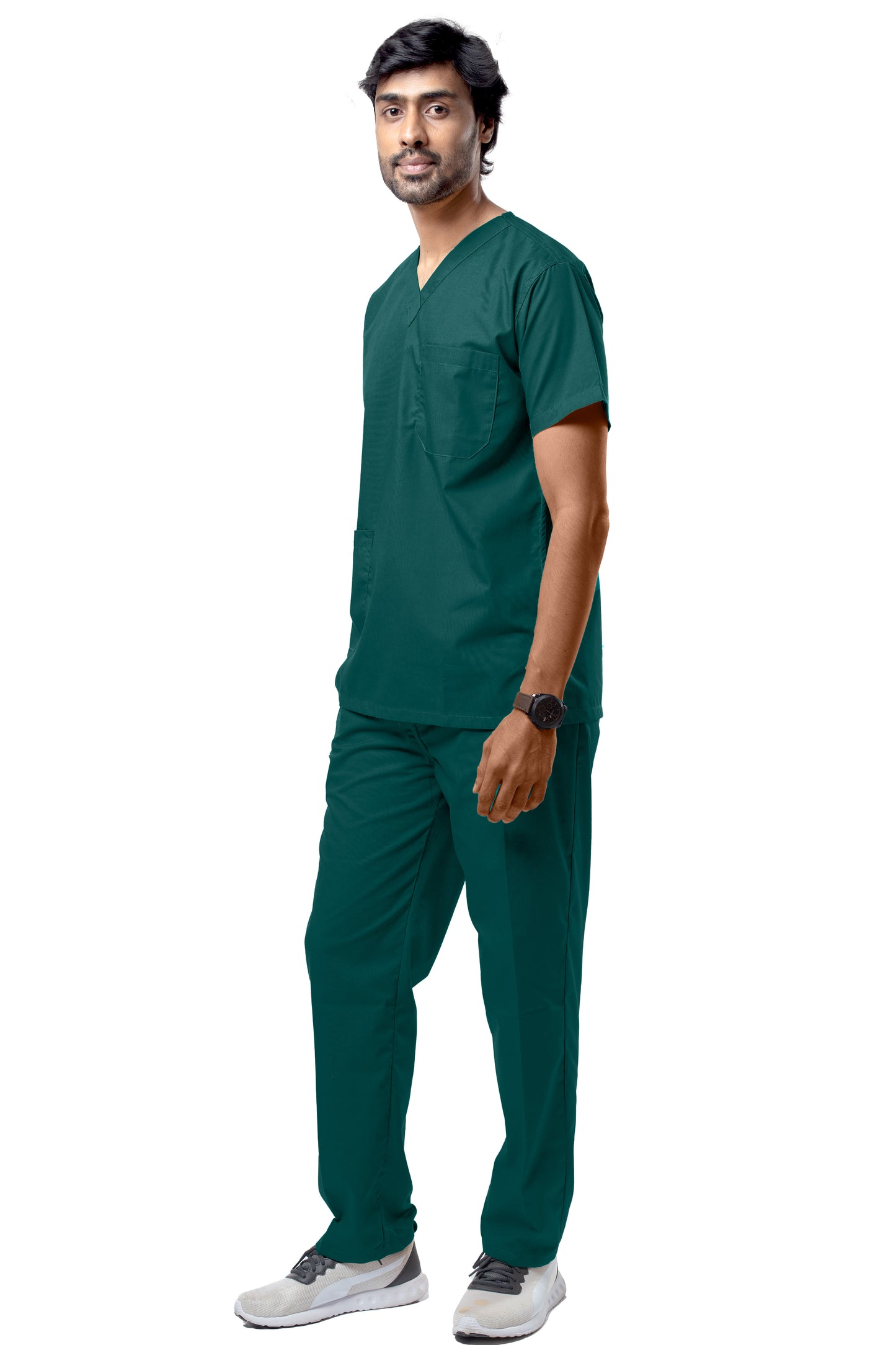 Male Scrub Suit - DSV - Forest Green