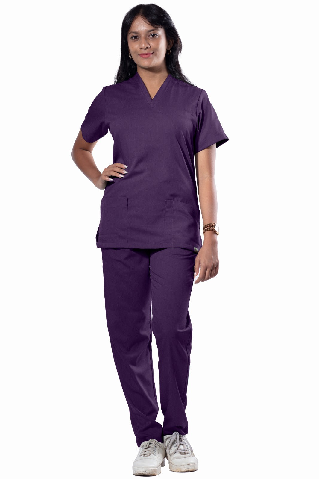 CP STRETCH - Female Stretch Scrub Suit - DSVF - Deep Wine