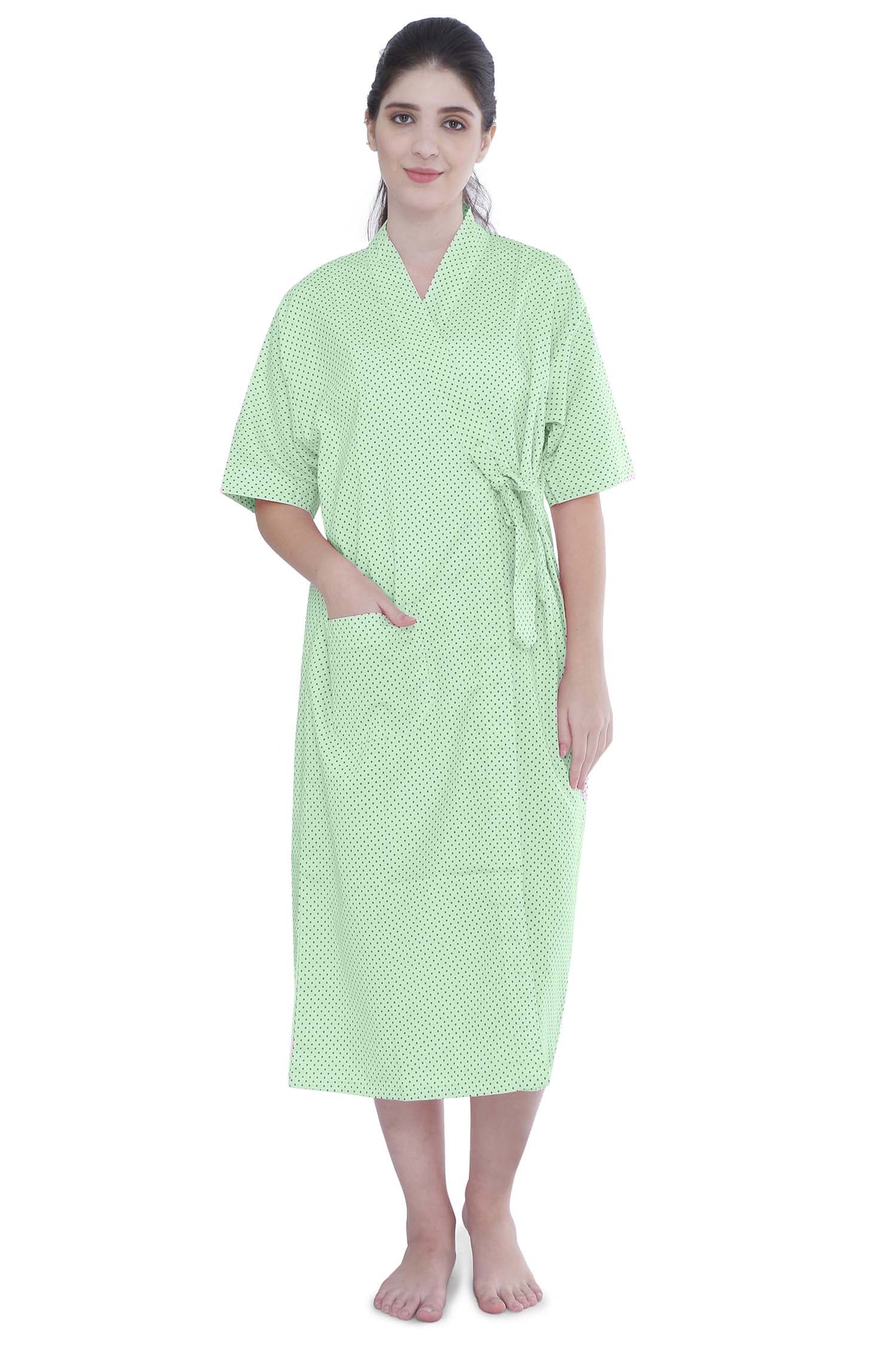 Unisex Patient gown - Front Open - Dots