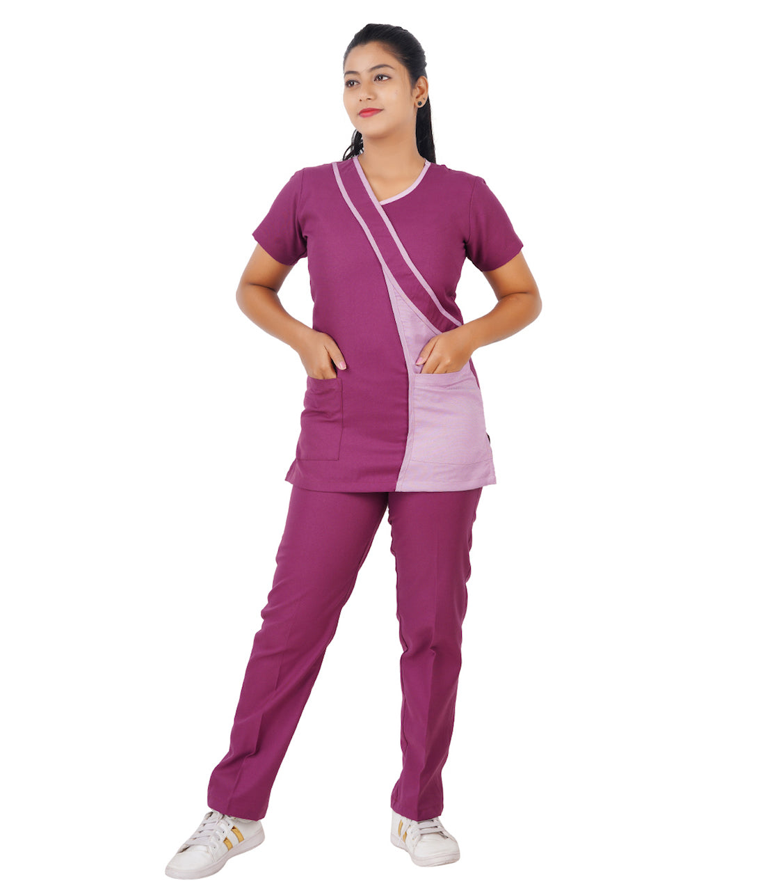 Female Nurse Uniform NT05 - Plum