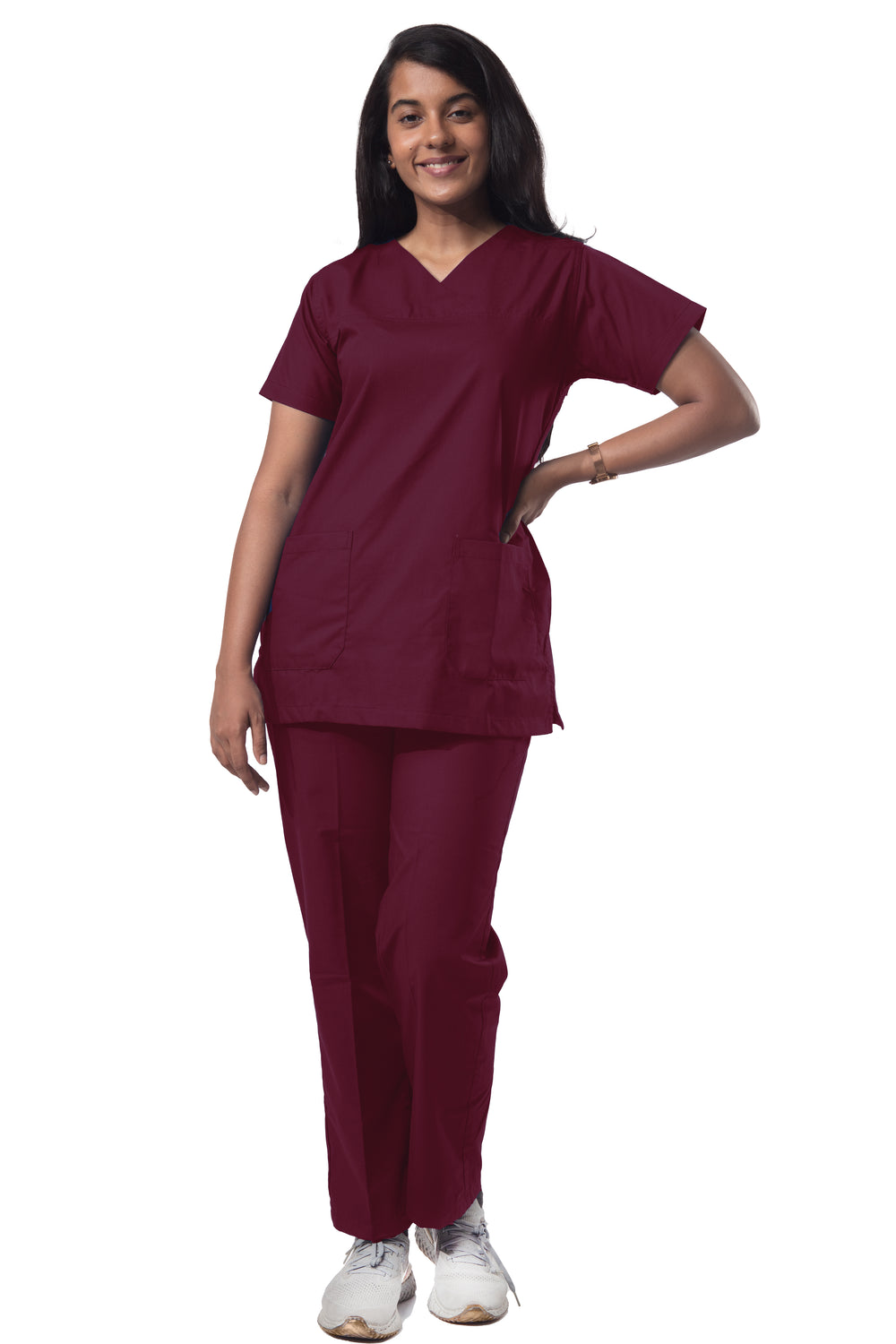 Female Scrub Suit - DSVX - Burgundy