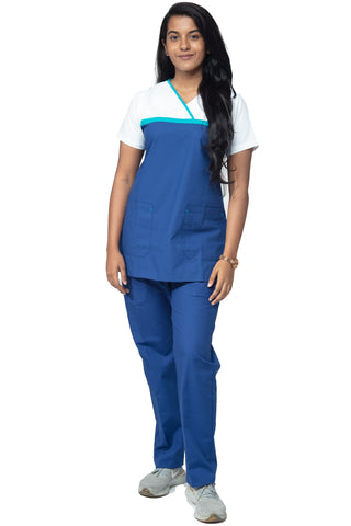 Doctor Unisex Scrub Coat Suit OT Dress Set V-Neck Top Cargo Trouse short  sleeves | eBay
