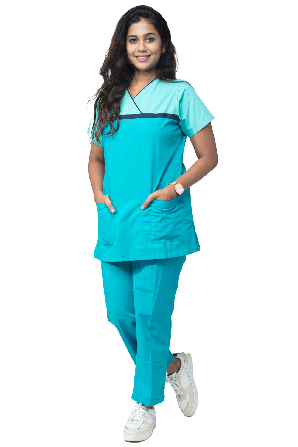 Female Scrub Suit Designer - DSDX03 - Light Teal