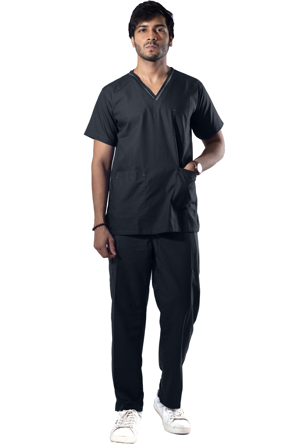 Male Scrub Suit Designer - DSDV01 - Black