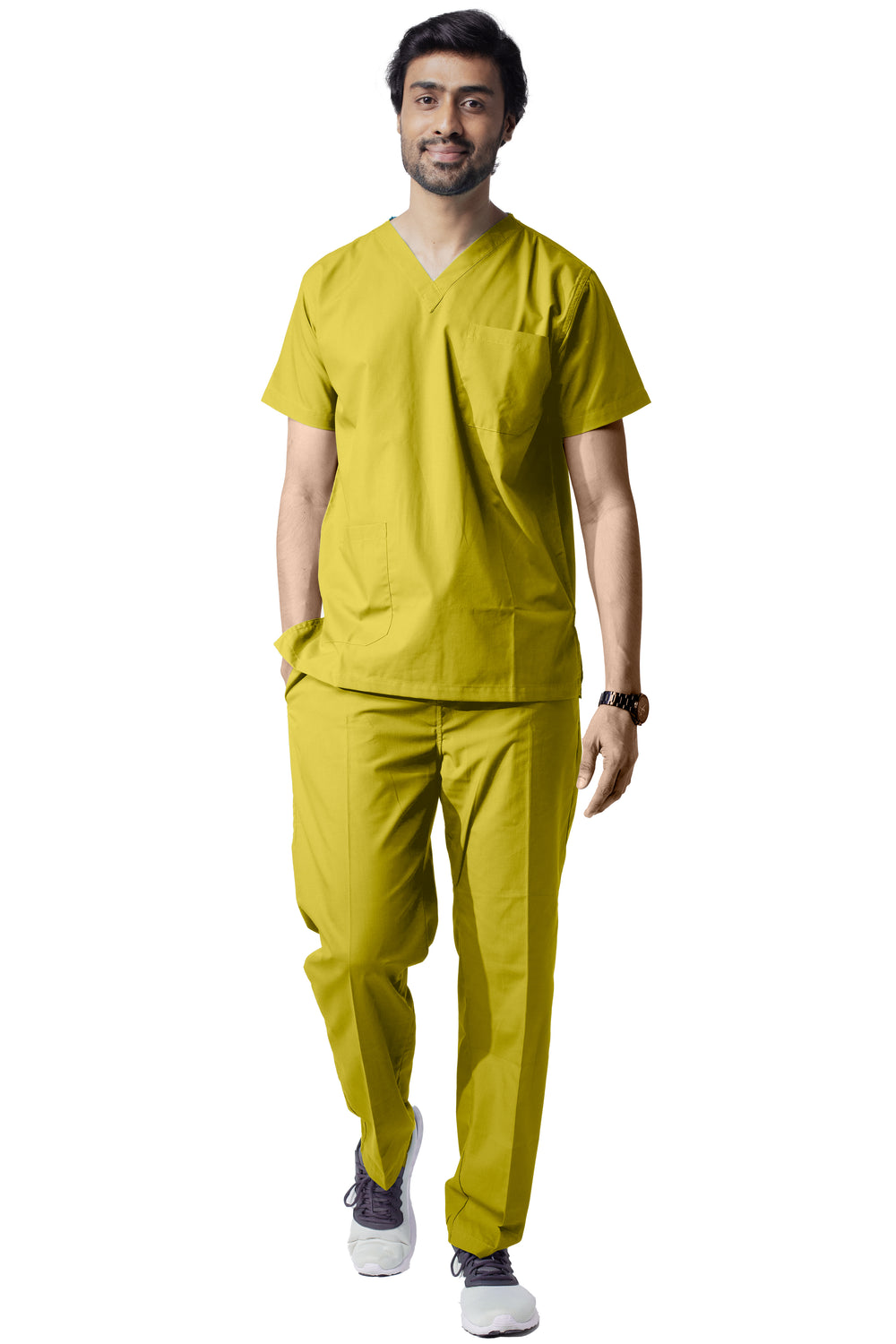 Male Scrub Suit - DSV - Lime Green