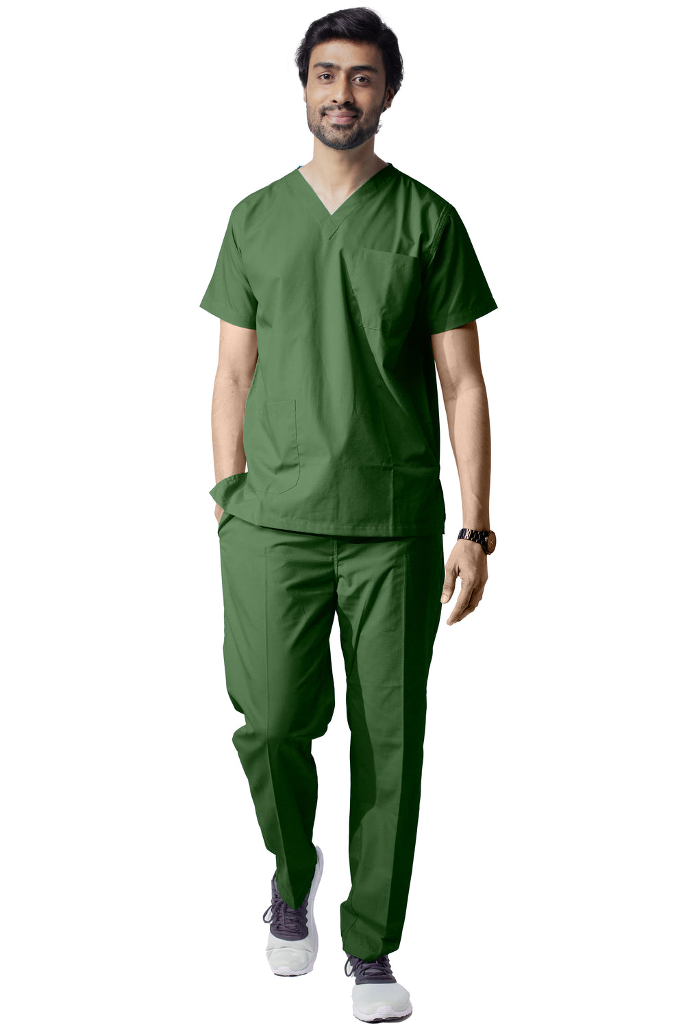 Male Scrub Suit - DSV - Olive Green