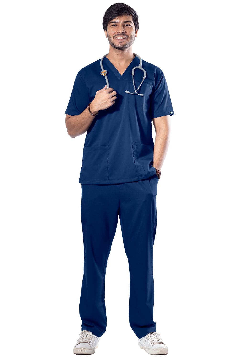 CP STRETCH - Male Stretch Scrub Suit - DSVM - Deep Navy