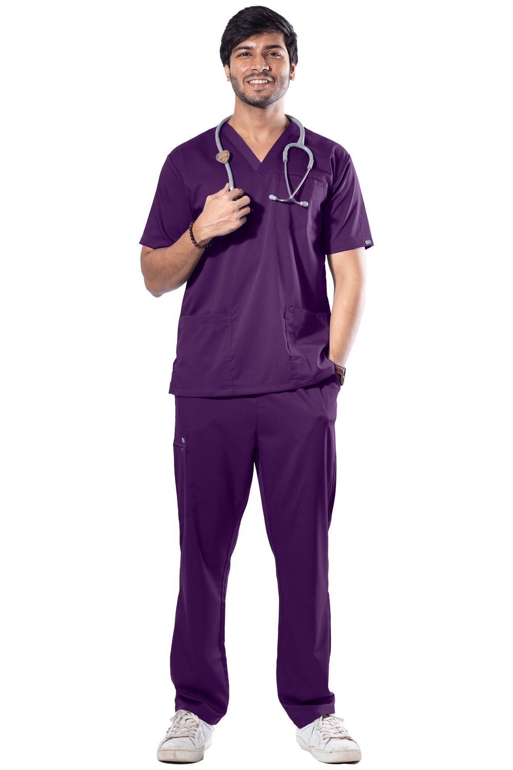 CP STRETCH - Male Stretch Scrub Suit - DSVM - Wine