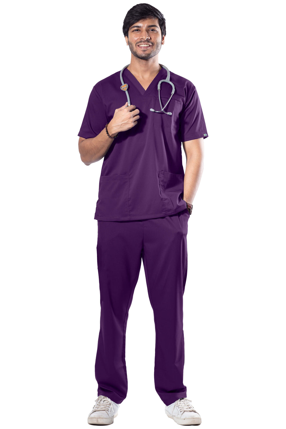CP STRETCH - Male Stretch Scrub Suit - DSVM - Deep Wine
