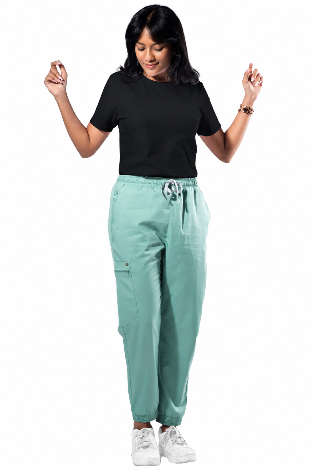 Female Underscrubs - Half Sleeve - Black