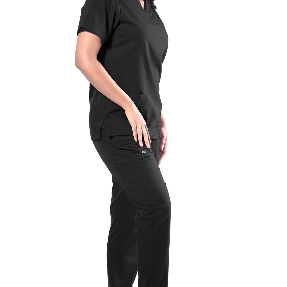 
                      
                        UC Stretch - Female Scrub Top - Cool Black
                      
                    