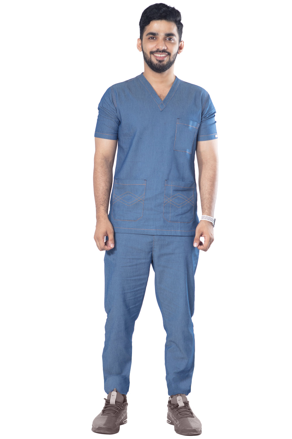 Male Denim Scrubs DNM-SM - Blue