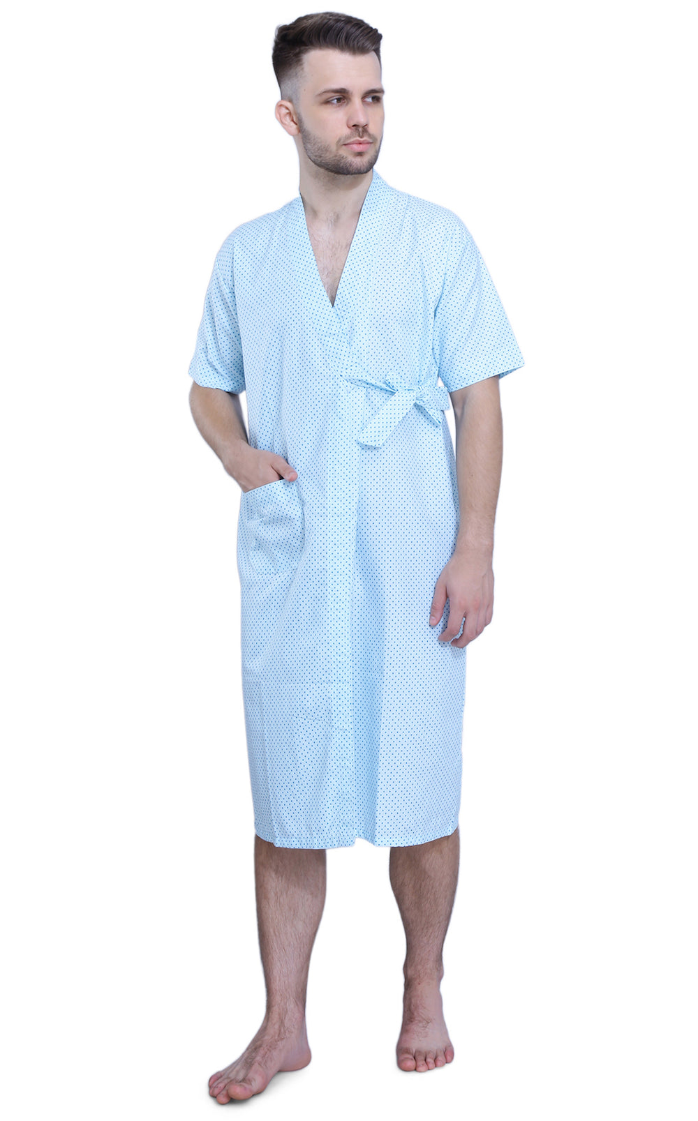 Unisex Patient gown - Front Open - Dots