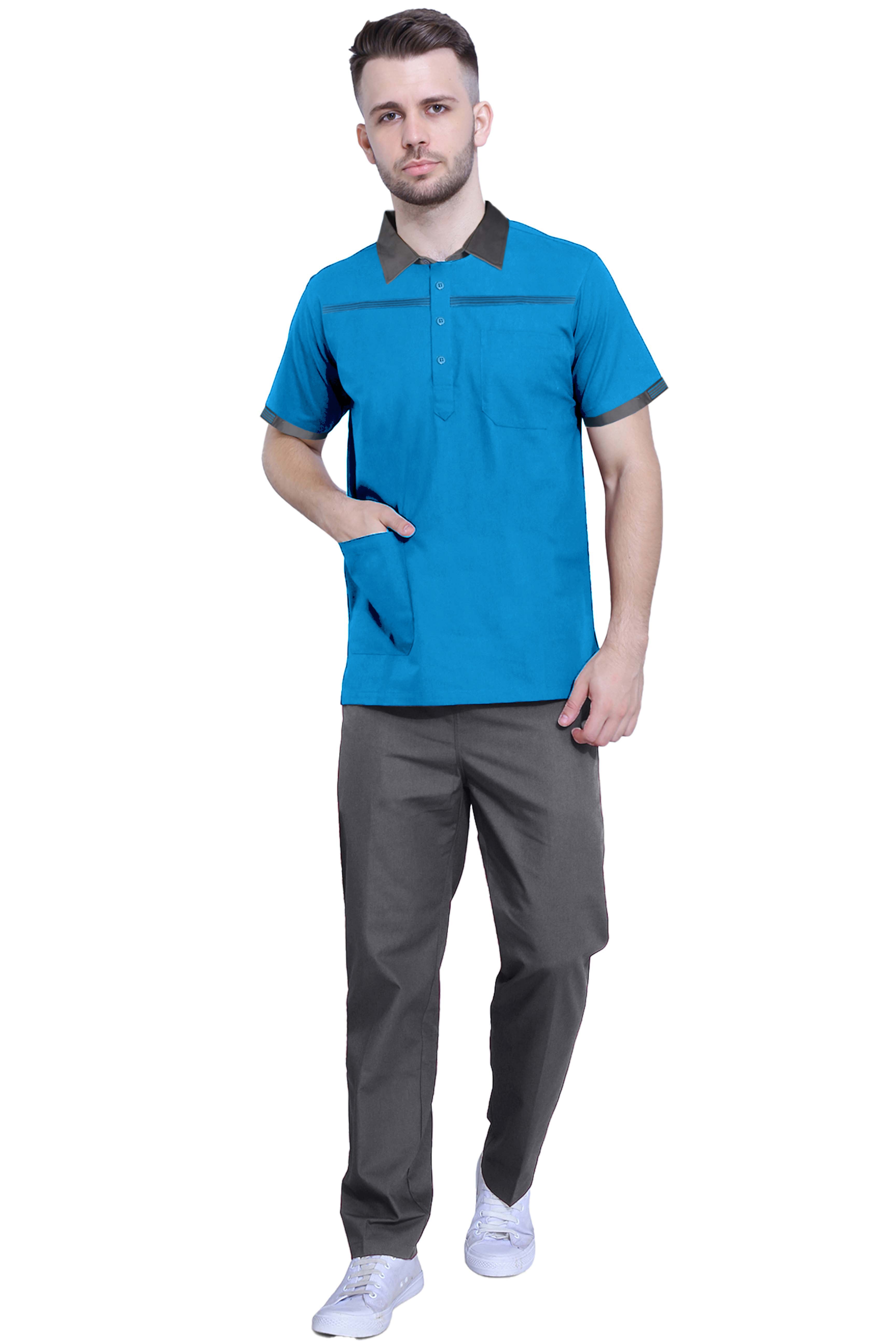 Male Support Staff - MSS02 - Island Blue – Uniform Craft