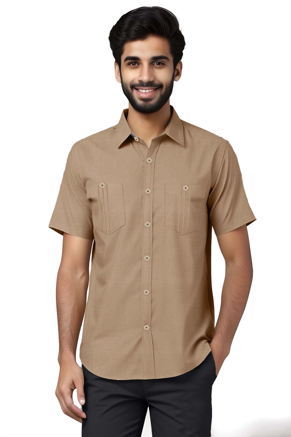 Male Valet Shirt - MSS05 - Cinnamon