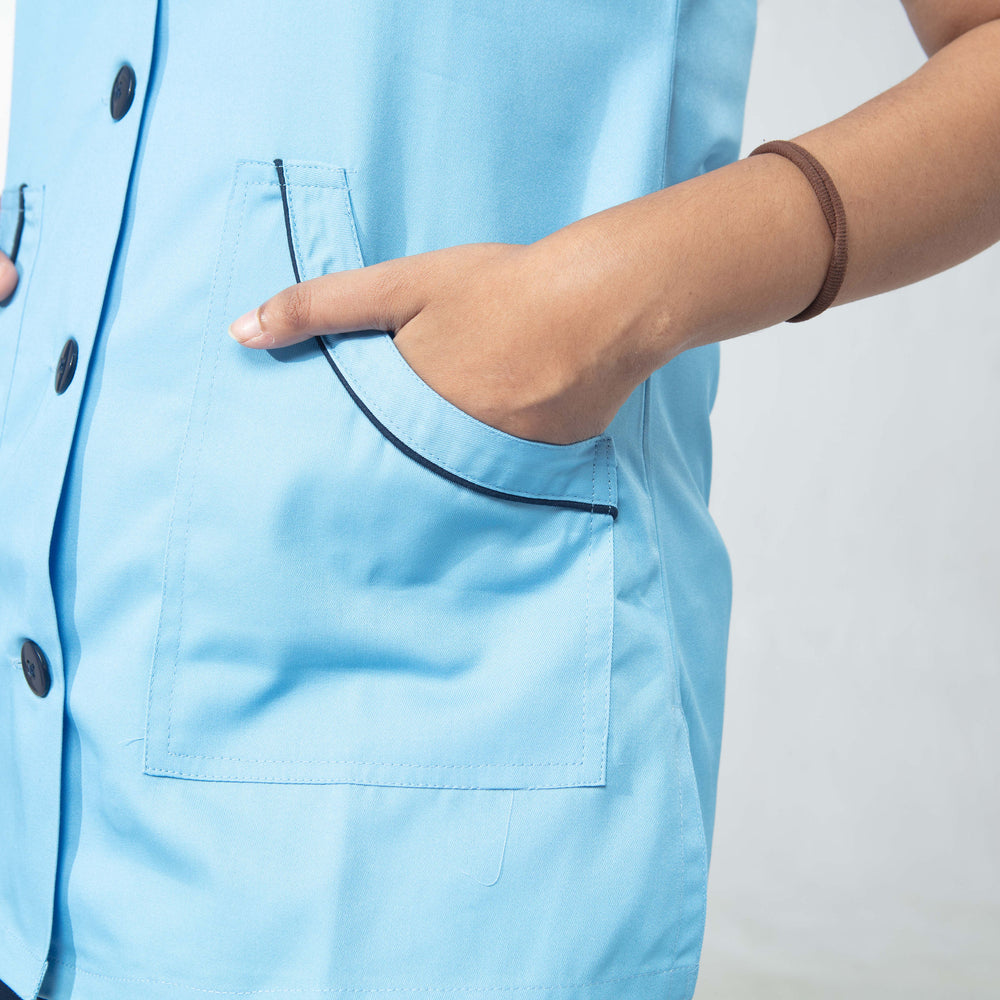 
                      
                        Female Nurse Uniform NT02 Only Top - Light Blue
                      
                    