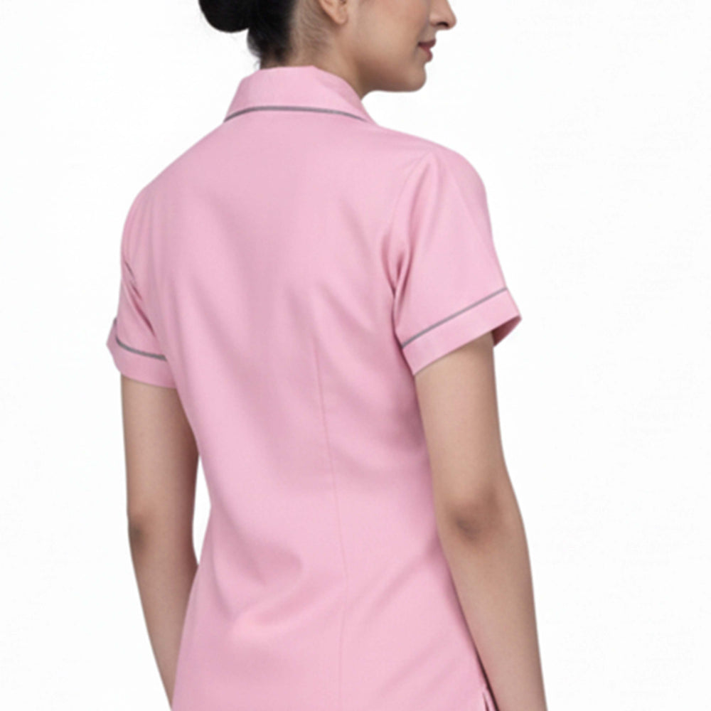 Female Nurse Uniform NTT02 - ONLY TOP (PINK GREY) – Uniform Craft