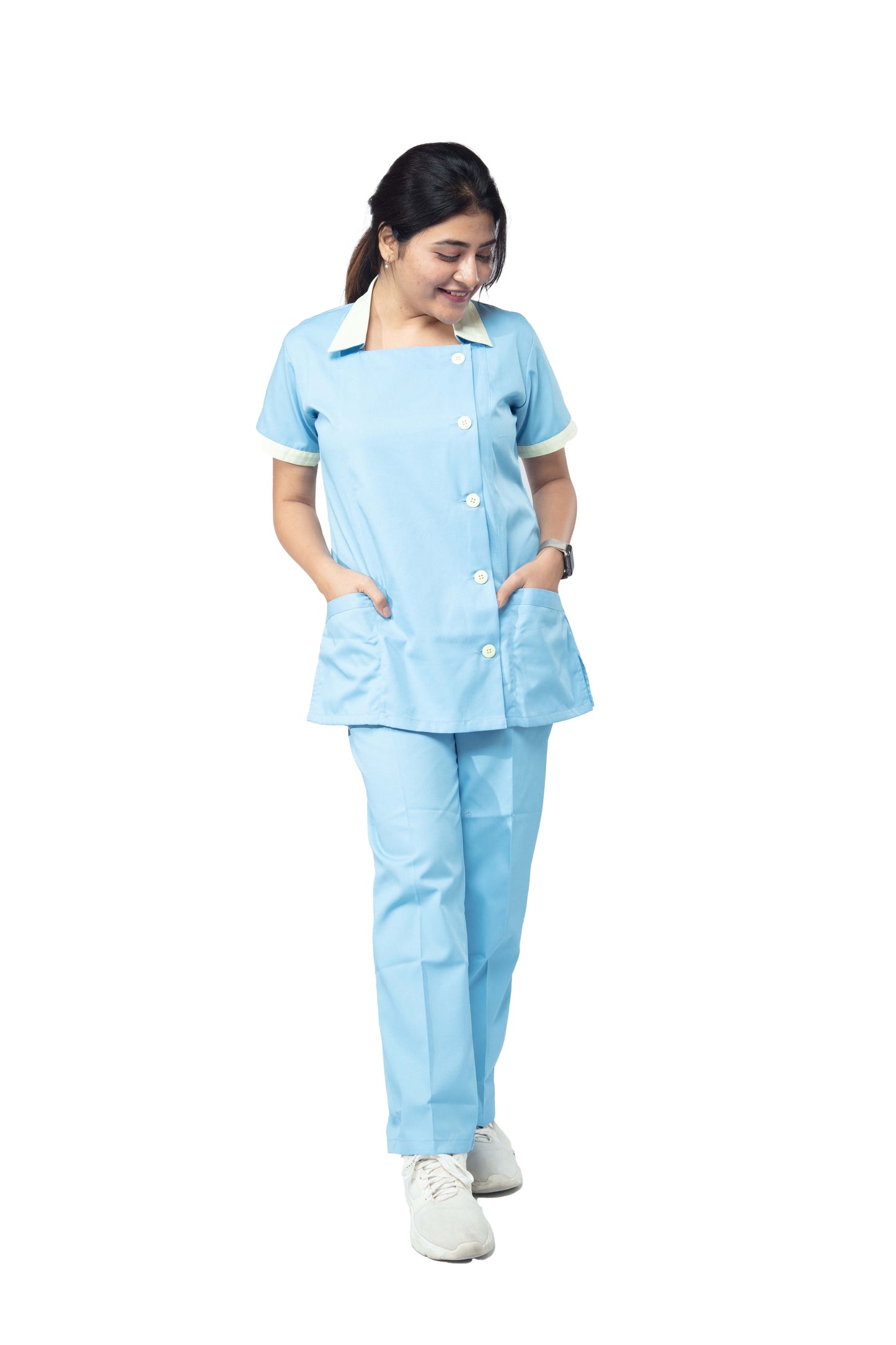 Female Nurse Uniform NT04 - Light Blue Uniform Craft Female Nurse Uniform NT04 - Light Blue Uniform Craft