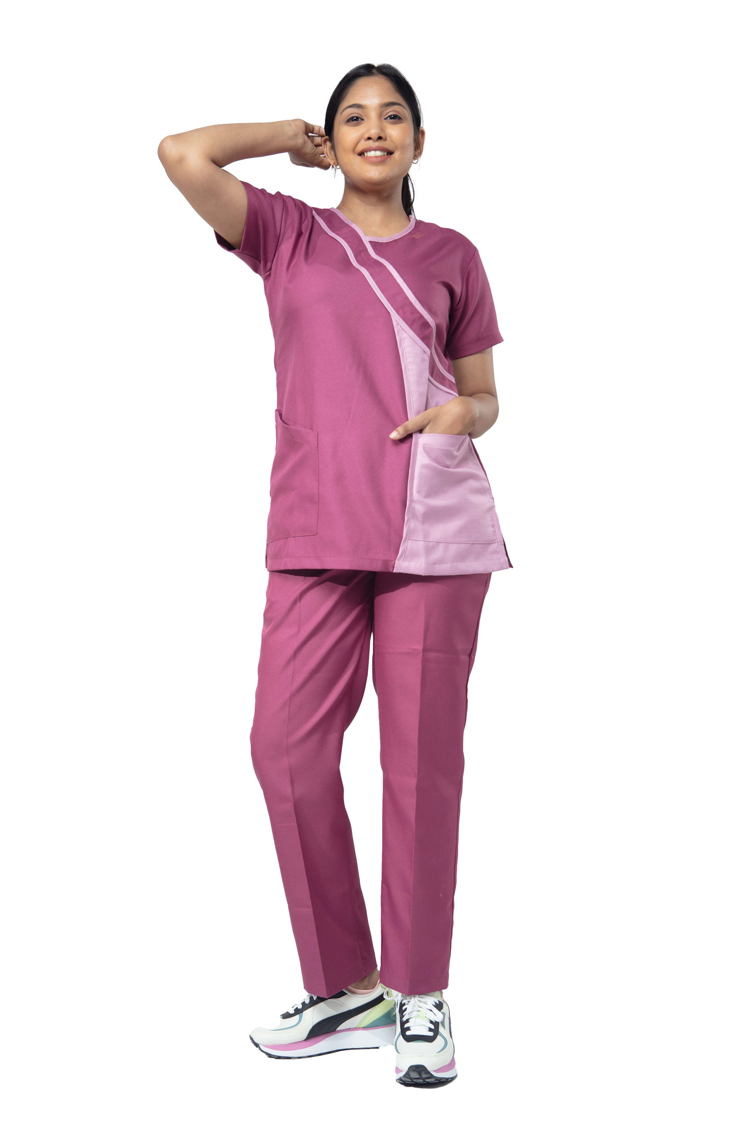 Female Nurse Uniform NT05 - Plum – Uniform Craft
