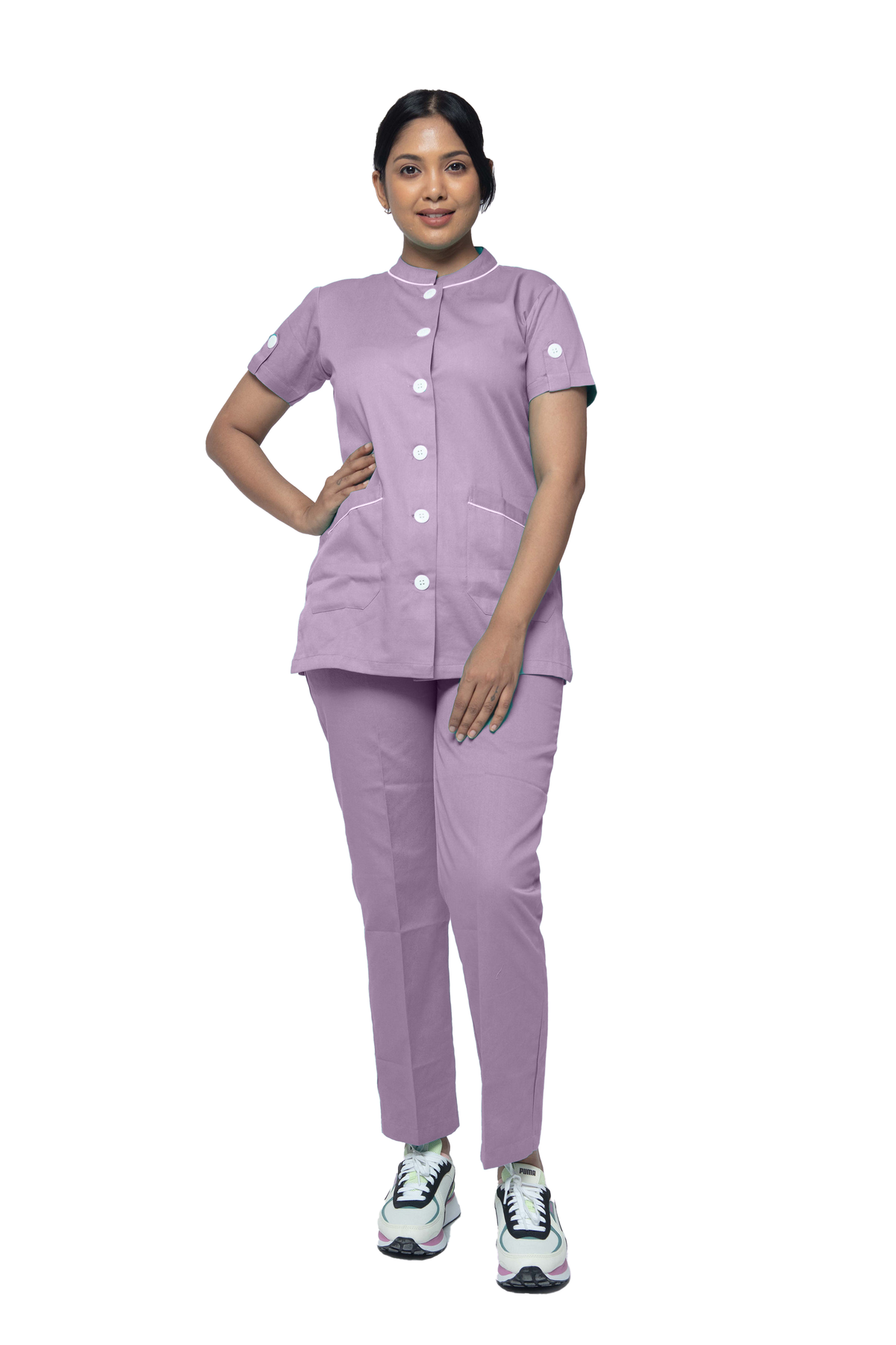 Female Nurse Uniform NT11 - Light Purple – Uniform Craft