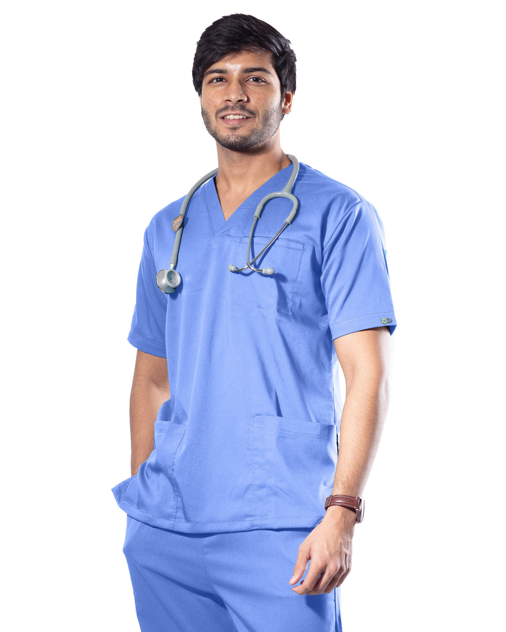 UC Stretch - Male Scrub Top - Neptune