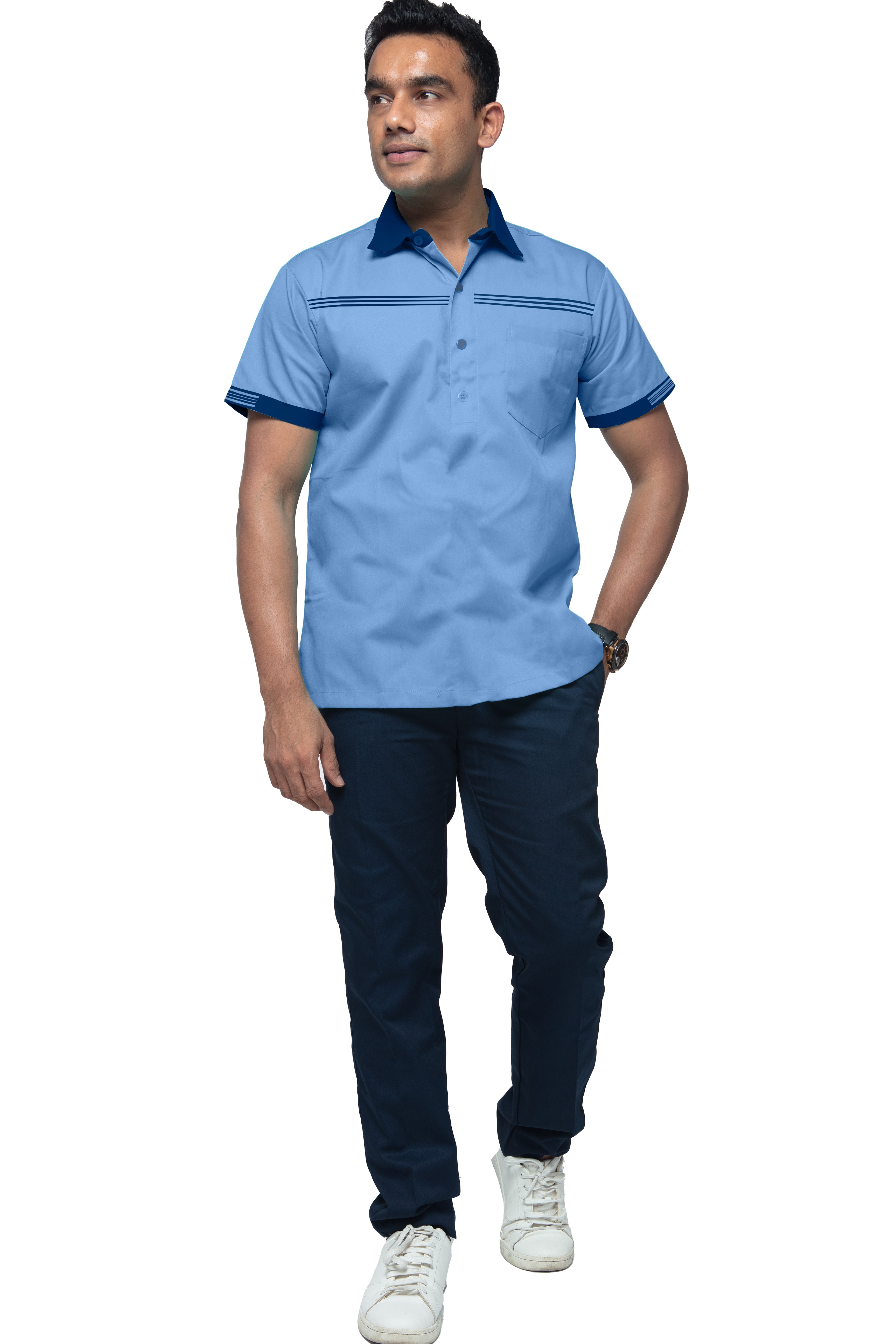 Male Support Staff - MSS02 - Ocean Blue – Uniform Craft