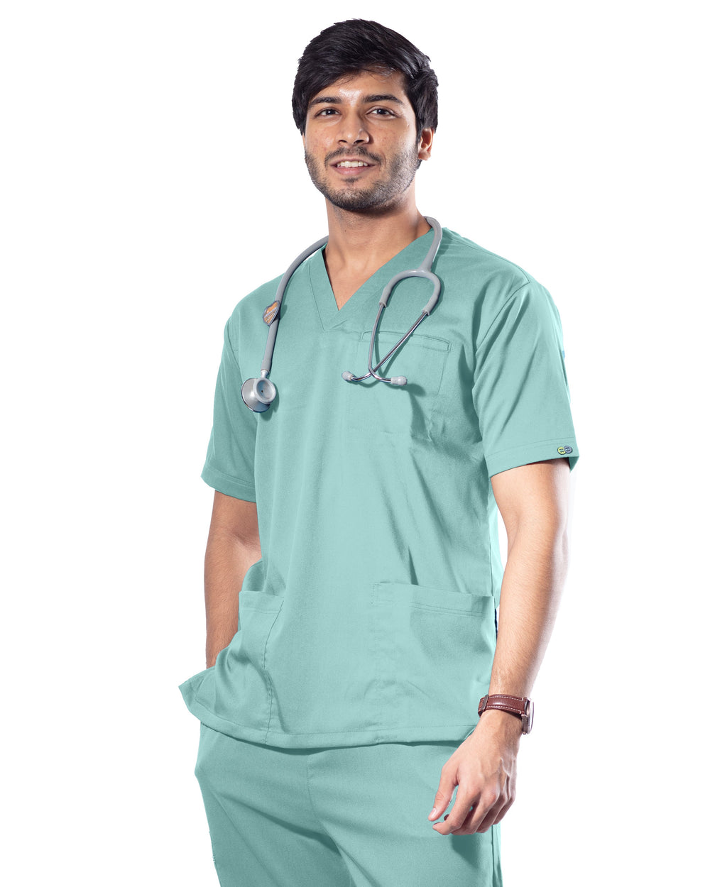 UC Stretch - Male Scrub Top - Sage