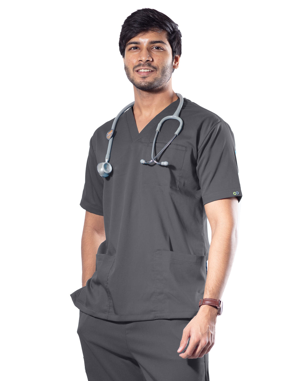 UC Stretch - Male Scrub Top - Slate