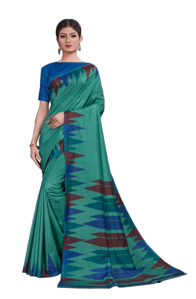 Uniform Saree - Teal