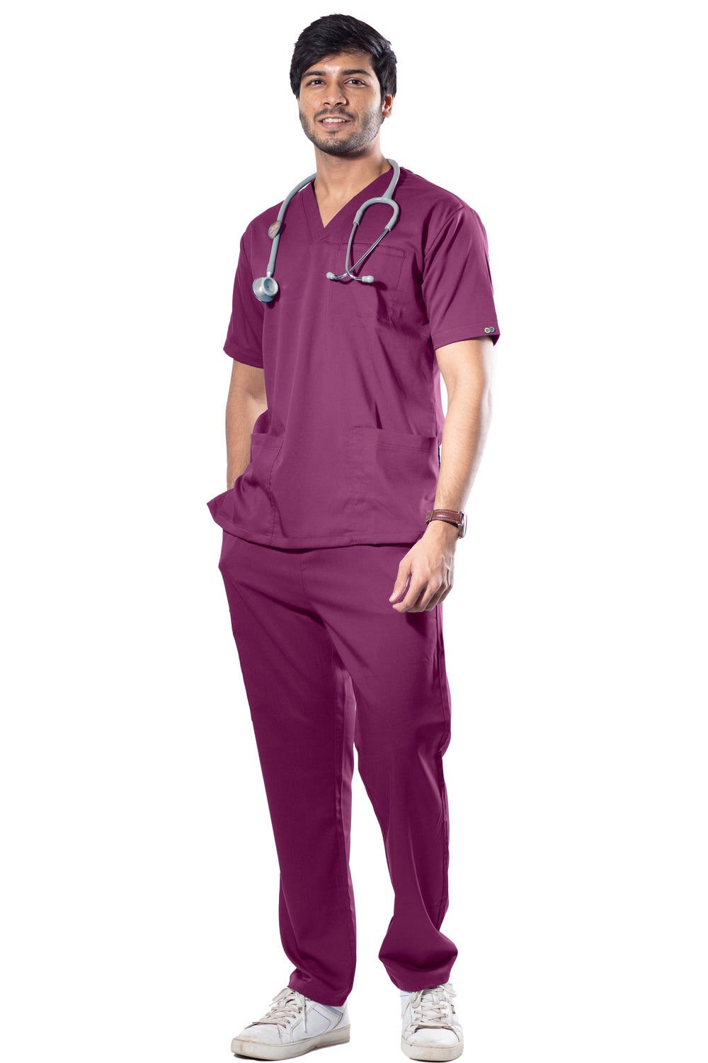 UC Stretch - Male Scrub Set - Wine