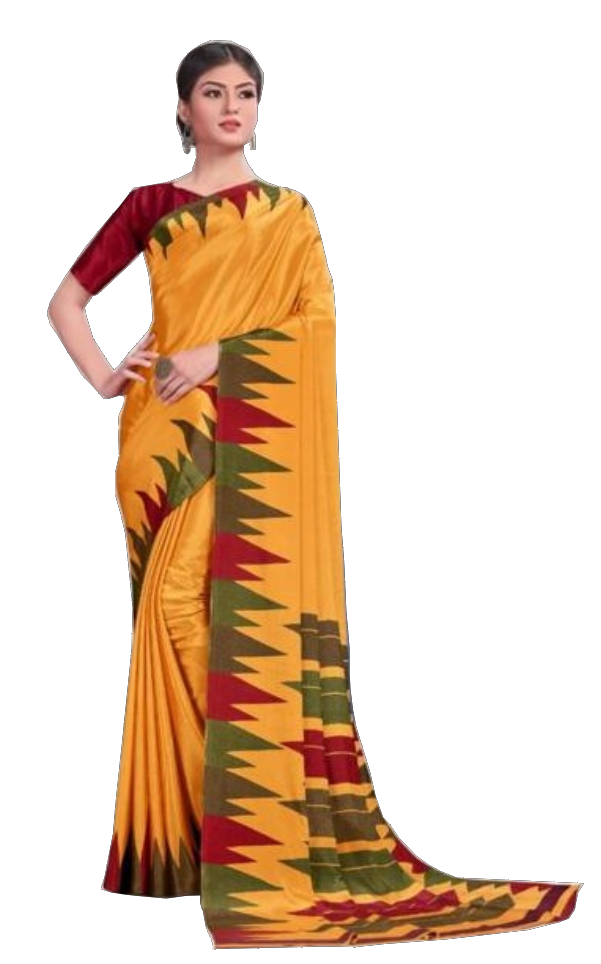 Uniform Saree - Yellow