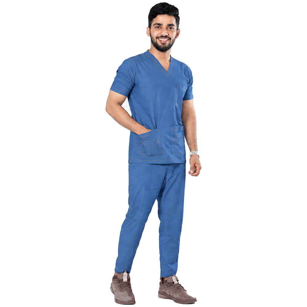 Male Denim Scrubs DNM-SM - Blue – Uniform Craft