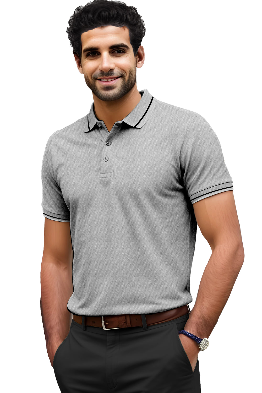 Men’s Polo T-Shirt - Grey