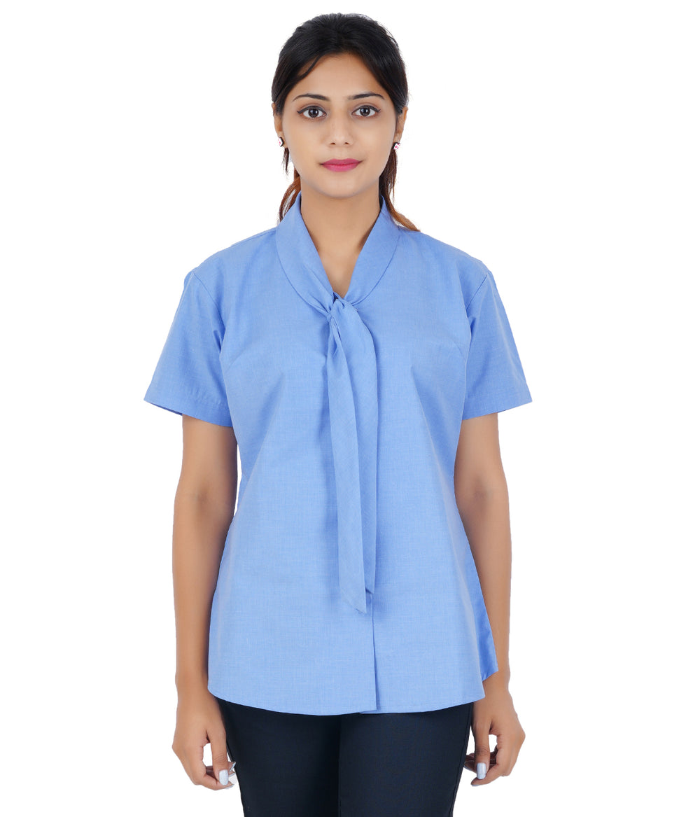 Female Front Office Shirt - Blue