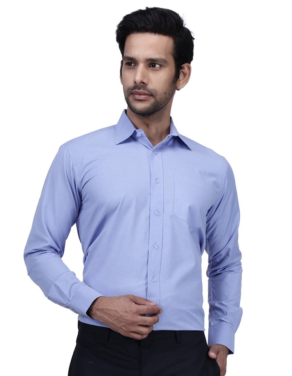 Male Front Office Shirt - Blue