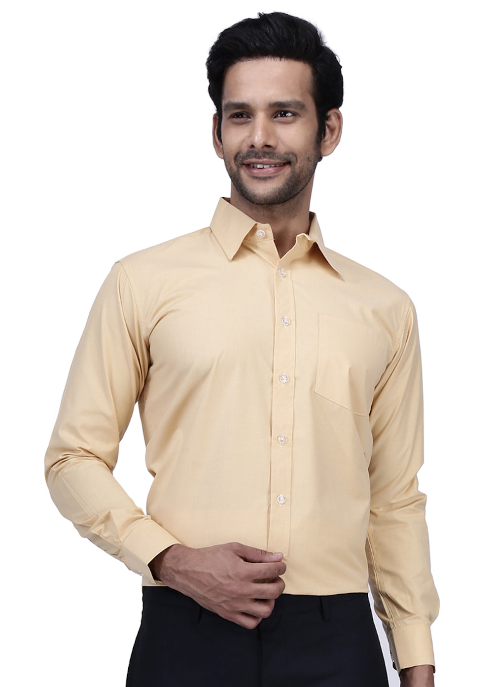 Male Front Office Shirt - Mustard