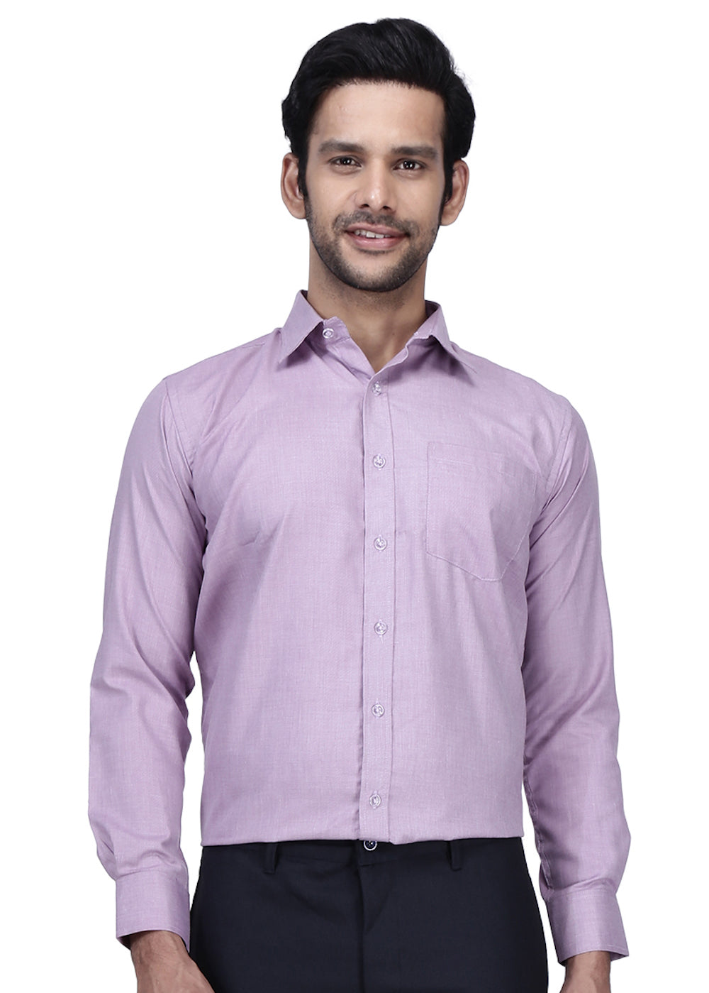 Male Front Office Shirt - Purple